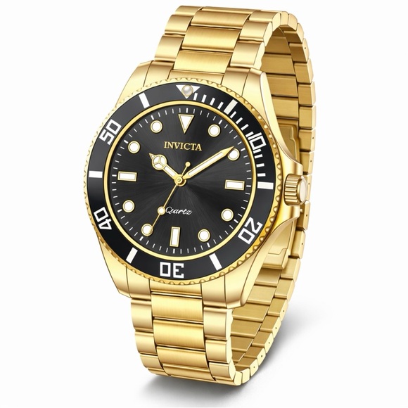 INVICTA Diver Men’s Watch - 42mm Gold & Black (69397)